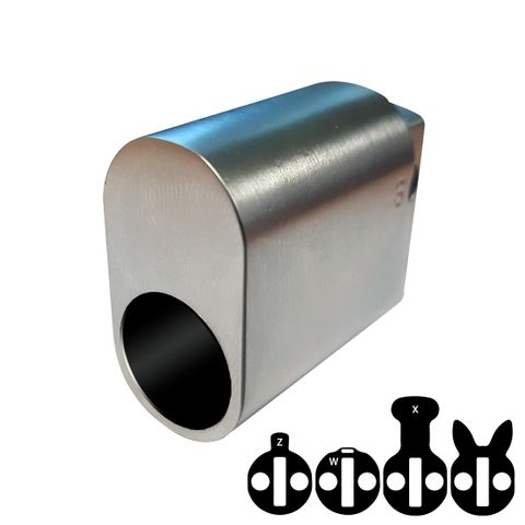 LOCK CYLINDER (570) OVAL (ALB) *Satin Chrome*