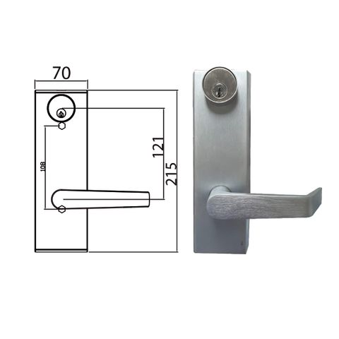 ESCUTCH. LEVER for Panic Exit Device - Storeroom (Kawneer)