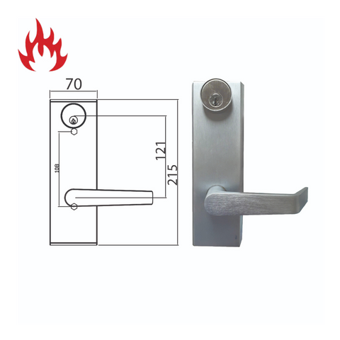 ESCUTCH. LEVER for Panic Exit Device - Storeroom (Kawneer)