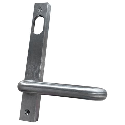 'Narrow Stile' - Sq. End - INT PLATE - CYL HOLE & LEVER