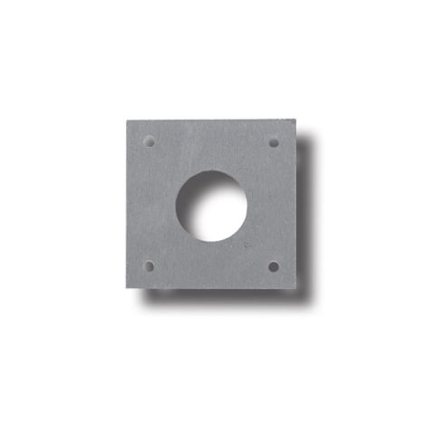 S/Steel SCAR PLATE (SQUARE 75 x 75mm) - CUT-OUT: Round 32mm dia.