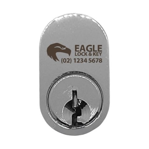 OVAL (570) CYL. (BOX OF 10) *Chrome Plate* - Laser Engraved