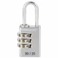 'Chromo' 20mm COMBI. PADLOCK - 3 Digit - CARDED