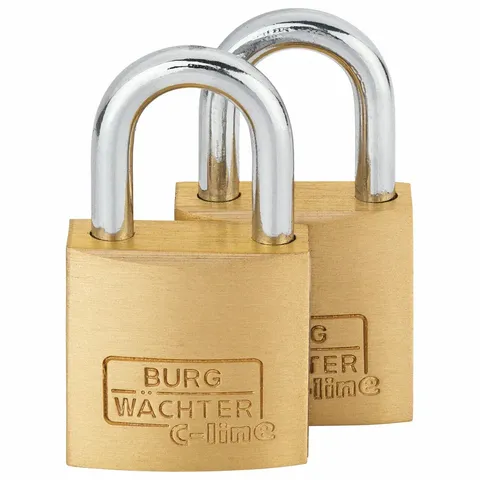 'C-Line' 20mm  PADLOCK * 2-PACK  - CARDED  (KA)