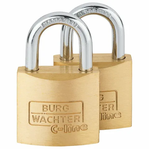 'C-Line' 30mm  PADLOCK * 2-PACK  - CARDED  (KA)