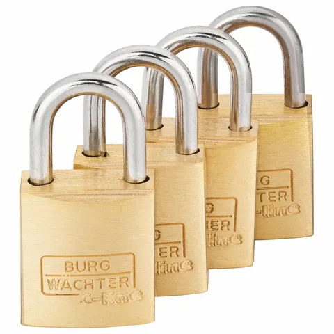 'C-Line' 15mm  PADLOCK * 4-PACK  - CARDED  (KA)