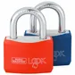 'Look' 40mm PADLOCK - CARDED  (KD) *Asst Colours*