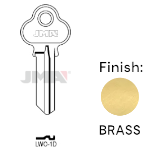 Domestic KEY BLANK (Like: LW4-BR) *ALL BRASS*