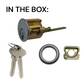 LOCK CYLINDER (201) ROUND 5-Pin (KA) *Satin Chrome*