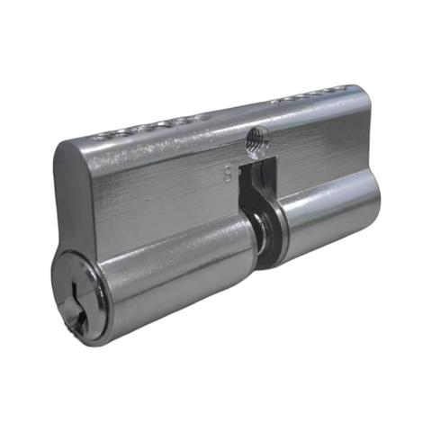 LOCK CYLINDER - DBL. TRILOCK *Satin Chrome* (KD)