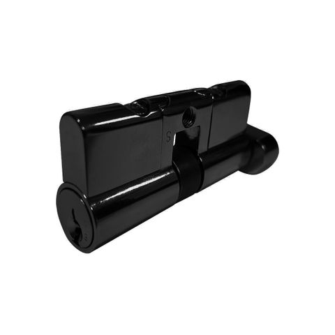 LOCK CYLINDER - SINGLE EURO FIXED - 5-PIN *Matte Black*(KD)