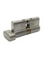 LOCK CYLINDER - SINGLE EURO FIXED - 5-PIN *Satin Chrome* (KD)