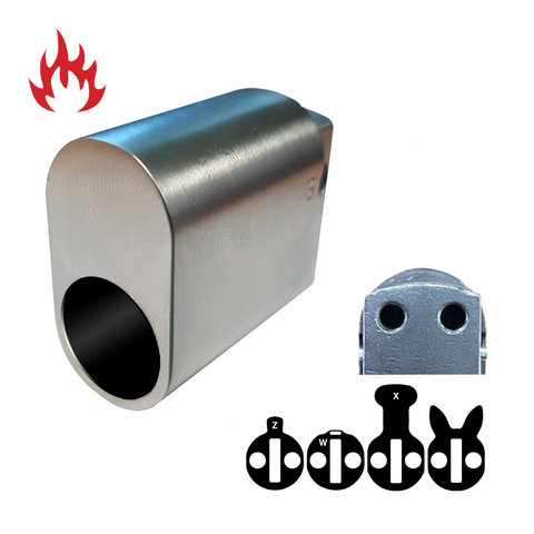 LOCK CYLINDER (570) OVAL (ALB) M4 Thread *Satin Chrome*