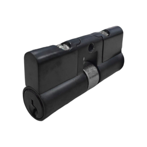 LOCK CYLINDER - (9555-1) DBL EURO FIXED 6-Pin * Matte Black *(KD)