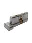 LOCK CYLINDER - (9555-2) SINGLE EURO FIXED 6-Pin *Satin Chrome* (KD)