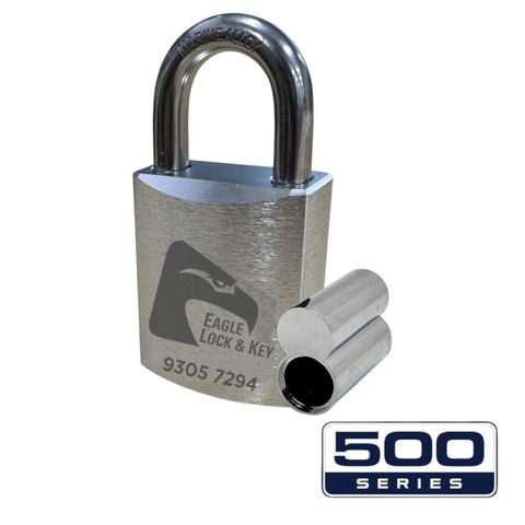 PADLOCK '500-SERIES&trade;' 45mm (BOX OF 10) - Laser Engraved *SILVER* (ALB)