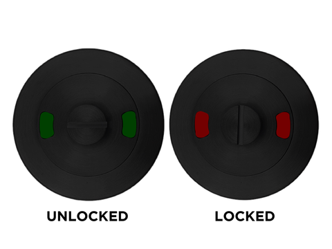 Round (53mm Dia.) - Ind. Emerg. Turn *BLACK*