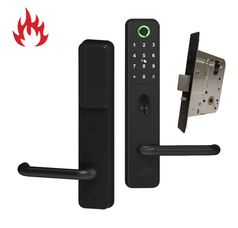 'E-Series' CADELL52 Commercial & Domestic Electronic Lever Lock KIT *BLACK* - Incl. 60mm Mortice Lock (Art. SG-ML60)