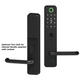 'E-Series' CADELL52 Commercial & Domestic Electronic Lever Lock KIT *BLACK* - Incl. 60mm Mortice Lock (Art. SG-ML60)