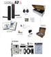 'E-Series' CADELL52 Commercial & Domestic Electronic Lever Lock KIT *BLACK* - Incl. 60mm Mortice Lock (Art. SG-ML60)