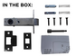 H/Duty PRIVACY LATCH (60mm Backset) - Suits Privacy Furniture Set *Matte BLACK*