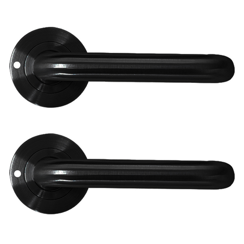 Round Rose PRIVACY FURNITURE SET (53mm Dia.) - Suits Privacy Latch - *Matte BLACK*