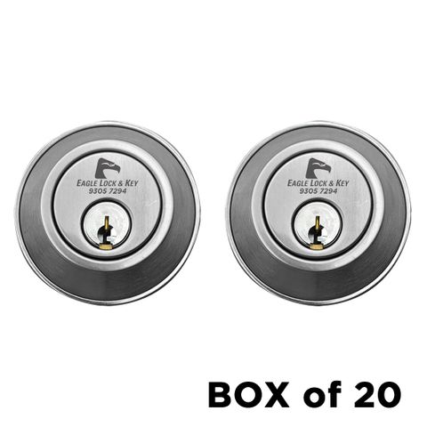 Double Cylinder DEADBOLT (BOX OF 20) - Laser Engraved