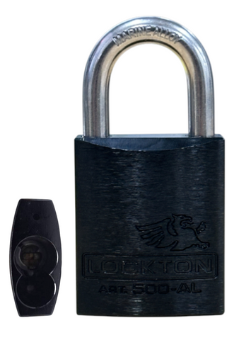 500 Series' 45mm (ALC) PADLOCK 'AL13&trade;' *BLACK* - S/STEEL SHKL.