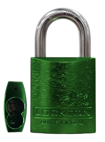 500 Series'  45mm (ALC) PADLOCK 'AL13&trade;' *GREEN* - S/STEEL SHKL.