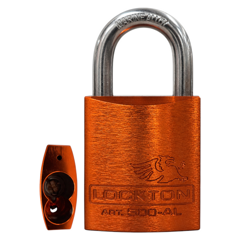 '500-SERIES&trade;'  45mm (ALC) PADLOCK *ORANGE* - S/STEEL SHKL.