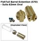 'FishTail' BARREL EXTENSION (570) &ndash; suits 62mm Oval Cylinder Housing