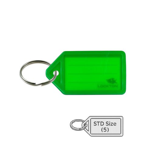 KEY TAGS (FLURO) *Green Gecko* - Pkt of 20