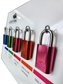 'Commercial' DISPLAY BOARD - AL13 COLOURED PADLOCKS (40mm) - Graphic Product Info & Related Display Stock