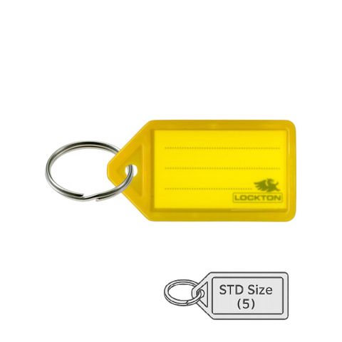 KEY TAGS (FLURO) *Safety Yellow* - Pkt of 20