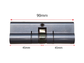 'EUROSPAN-6' CYLINDER *EXTENDED* (90mm) DBL EURO FIXED 6-Pin *Satin Chrome* (KD)