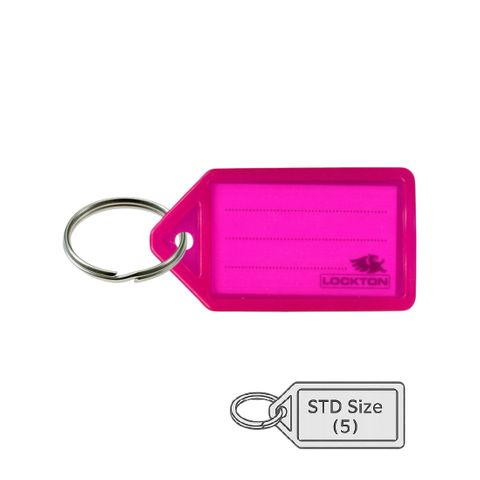 KEY TAGS (FLURO) *Pink Glo* - Pkt of 20