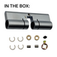 'EUROSPAN-6&trade;' CYLINDER *EXTENDED* (90mm) DBL EURO FIXED 6-Pin *Satin Chrome* (ALB)