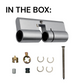 'EUROSPAN-6&trade;' CYLINDER *OFFSET* (35mm/45mm) DBL EURO FIXED 6-Pin *Satin Chrome* (ALB)