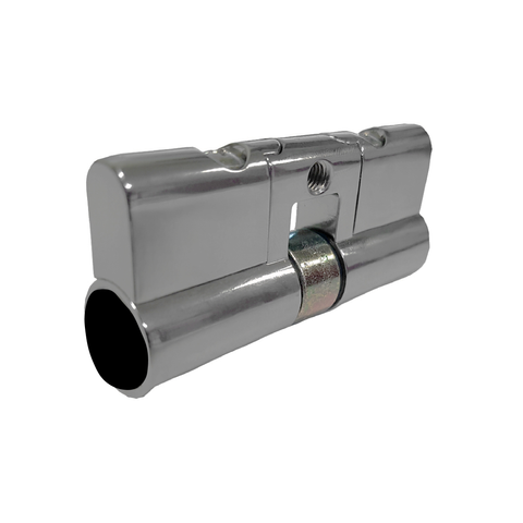 LOCK CYLINDER - (9555-1) DBL EURO FIXED 6-Pin *Satin Chrome* (ALB)