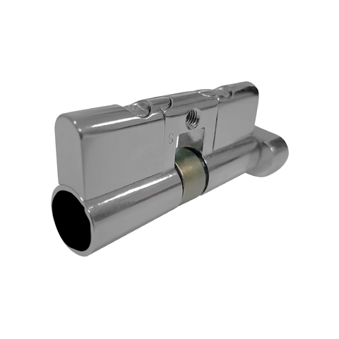 LOCK CYLINDER - (9555-2) SINGLE EURO FIXED 6-Pin *Satin Chrome* (ALB)