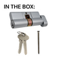 LOCK CYLINDER - (9555-2) SINGLE EURO FIXED 6-Pin *Satin Chrome* (KA1)
