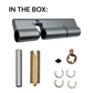 'EUROSPAN-6&trade;' CYLINDER *OFFSET* (35mm/75mm) DBL EURO FIXED 6-Pin *Satin Chrome* (ALB)