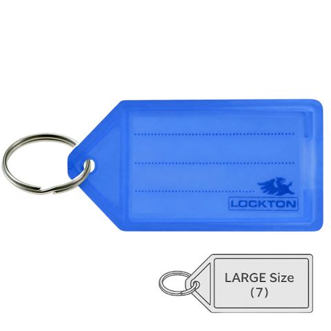 *Large* KEY TAGS (VIVID) *Blue* - Pkt of 20