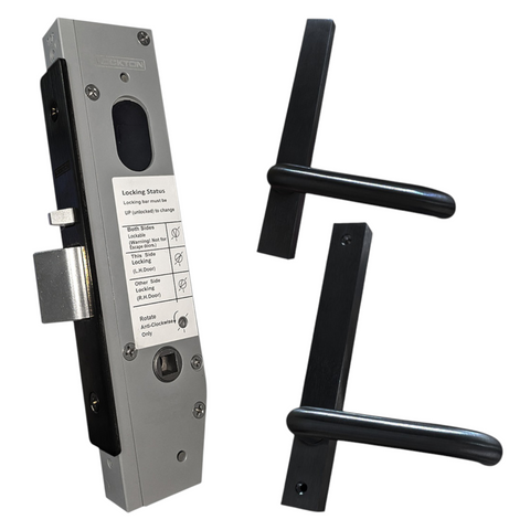30mm Mortice Lock KIT3 (PASSAGE) - Inc. Lock & Furniture *Matte Black*