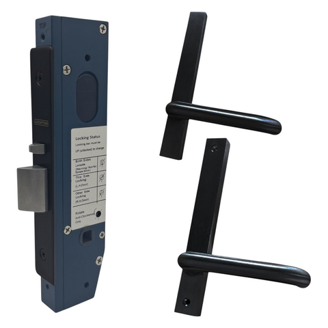 30mm Mortice Lock KIT3 (PASSAGE) - Inc. Lock & Furniture *Matte Black*