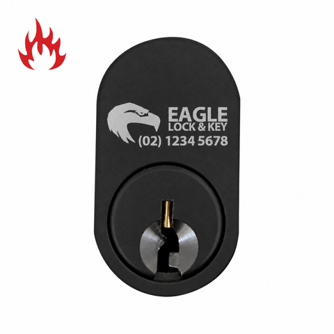 OVAL (570) CYL. (BOX OF 10) *Matte Black* - Laser Engraved