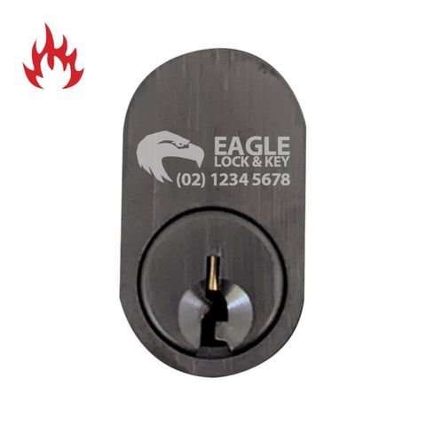 OVAL (570) CYL. (BOX OF 10) *Matte Black* - Laser Engraved