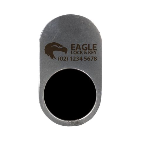 OVAL (570) CYL. (BOX OF 10) *Satin Chrome* - Laser Engraved