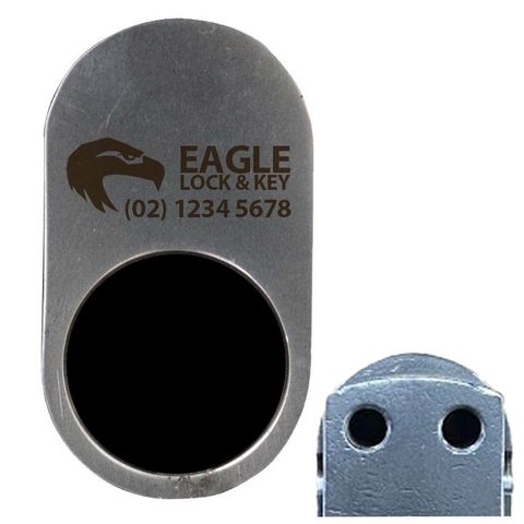 OVAL (570) CYL. M4 Thread (BOX OF 10) *Satin Chrome* - Laser Engraved