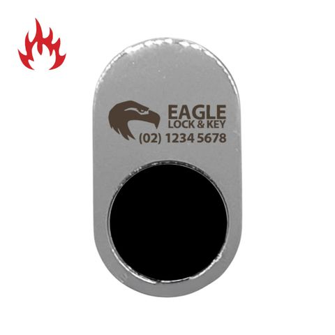 OVAL (570) CYL. (BOX OF 10) *Chrome Plate* - Laser Engraved